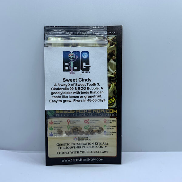 Lot 1011 BOG Seeds Sweet Cindy (Sweet Tooth 3 X C99 X BOG Bubble) {REG} [10+pk]