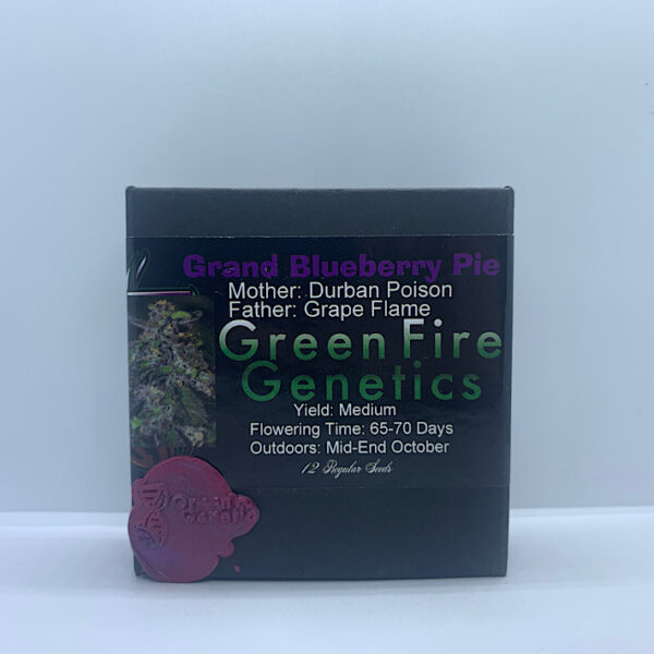 Lot 1054 Green Fire Genetics  Grand Blueberry Pie (Durban Poison x Grape Flame) {{REG}} [12pk]