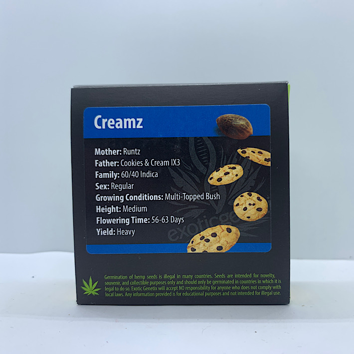 Lot 1377 Exotic Creamz (Runtz x Cookies & Cream IX3) {REG