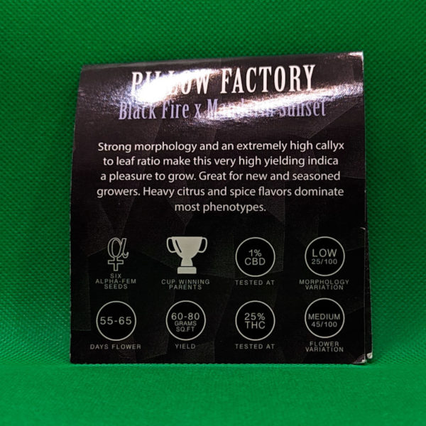 Lot #286 Ethos Pillow Factory (Black Fire x Mandarin Sunset) [Fem] [6pk] - Image 2
