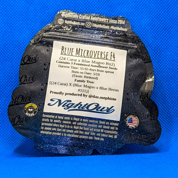 Lot #396 Night Owl Blue Microverse F4 (24 Carat X Blue Magoo BX2) – [(24 Carat) x (Blue Magoo X Blue Heron #111)]) [AutoFem] [3pk]