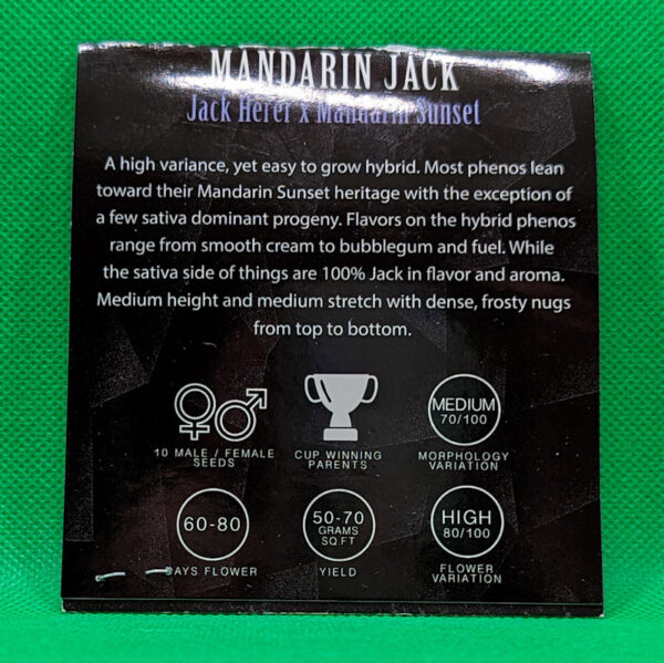 Lot #767 Ethos Mandarin Jack (Jack Herer X Mandarin Sunset) [Reg] [10pk] - Image 2
