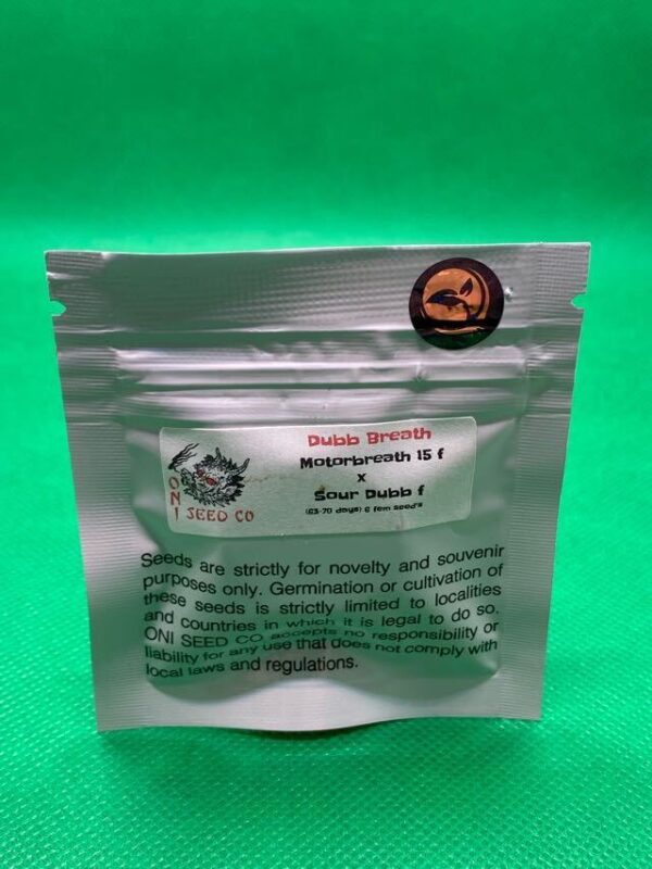 Lot #852 ONI Seed Co Dubb Breath (Motorbreath 15 x Sour Dubb) [Fem] [6pk] - Image 2