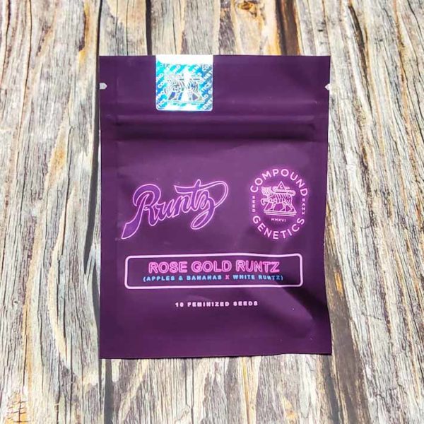Lot #D-22 Compound Genetics Rose Gold Runtz ((Apples & Bananas x White Runtz)) [Fem] [10pk]