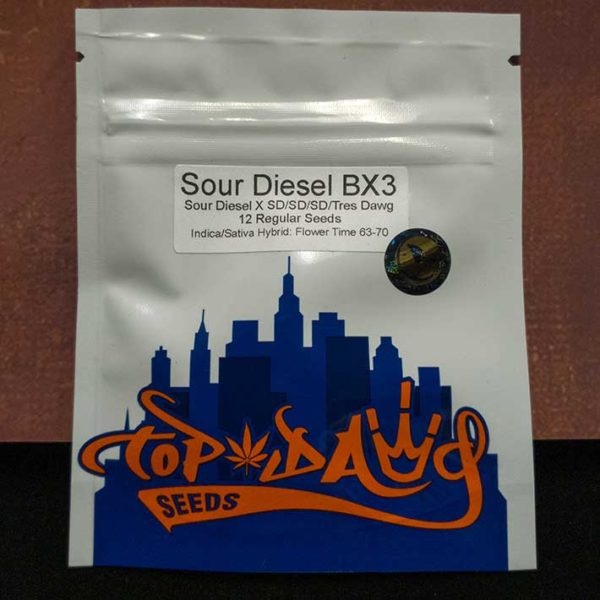 Lot #86 Top Dawg Seeds Sour Diesel BX3 (Sour Diesel x SD/SD/SD/Tres Dawg) [REG] [12pk]
