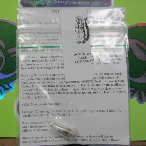 Lot #19 Dominion Seed Company Polecat91bx (“Chemdog91 x SSSC Skunk 1” x (“Chemdog91 x SSSC Skunk 1” x “Skelly Hashplant x SSSC Skunk 1”)) [Reg] [13pk] - Image 2