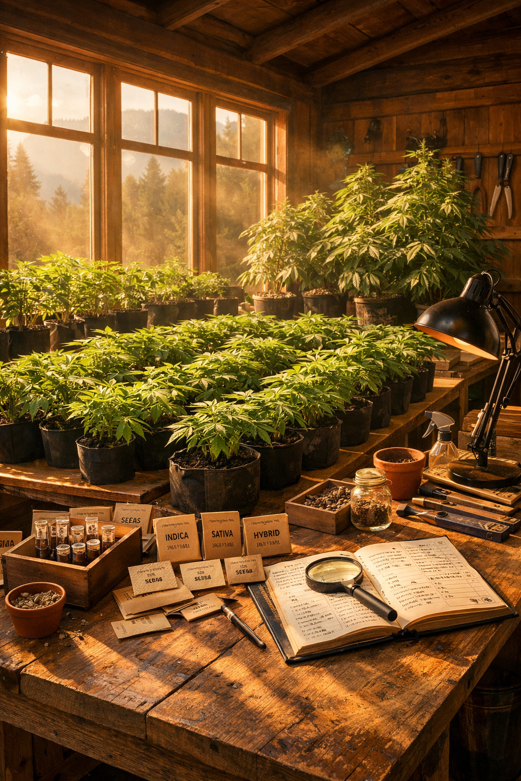 Irie Genetics craft cannabis breeding room in Colorado